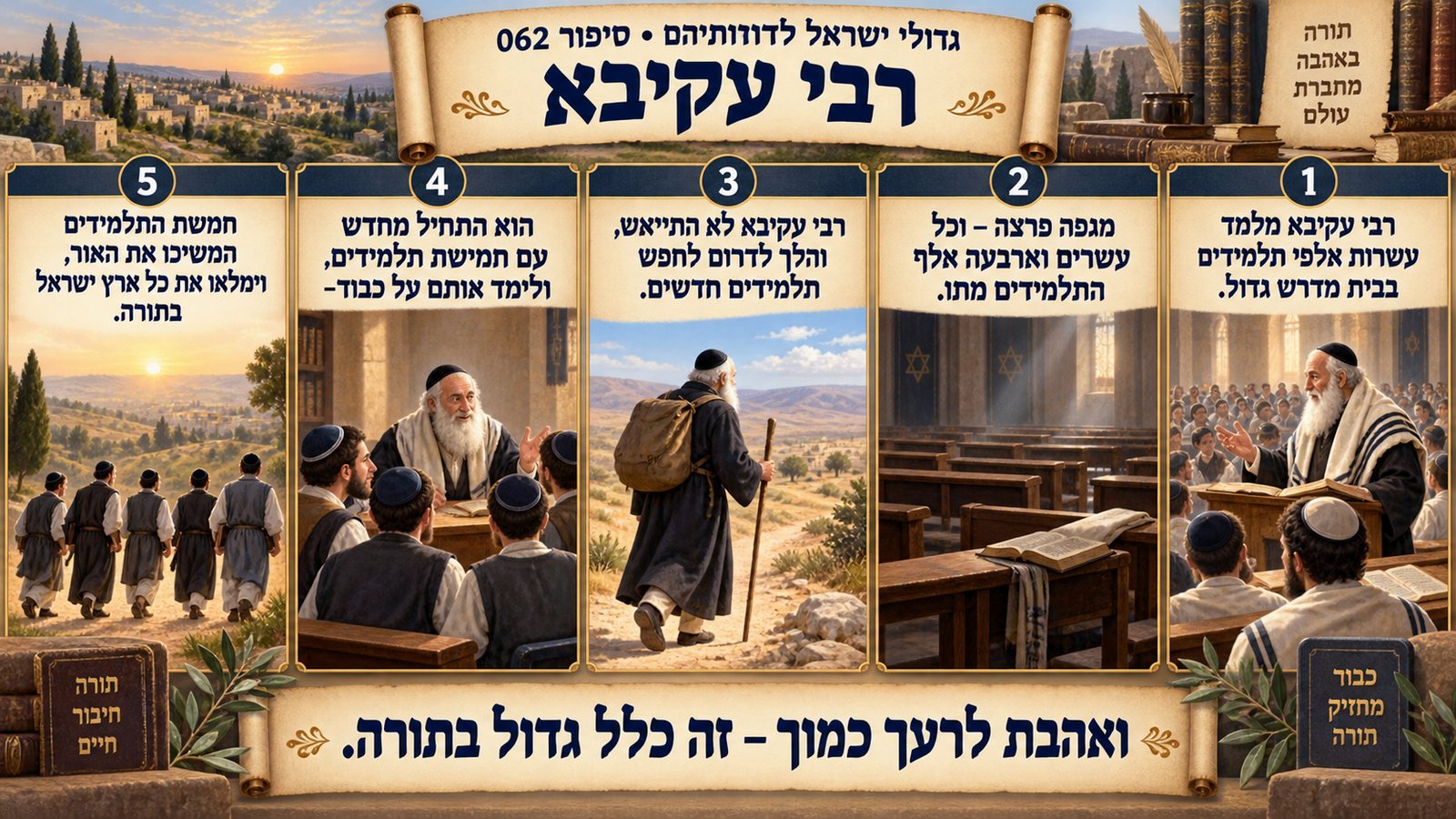 תמונת סיכום — רבי עקיבא: רבי עקיבא